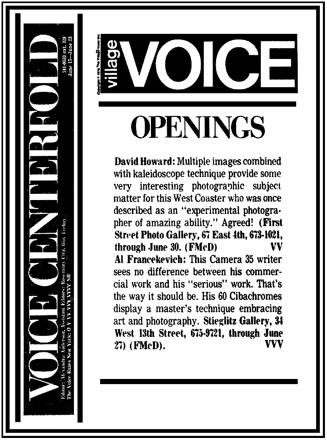 David E. T. Howard Photographer Artist Photography Review i the Village Voice David E. T. Howard Photographer Artist