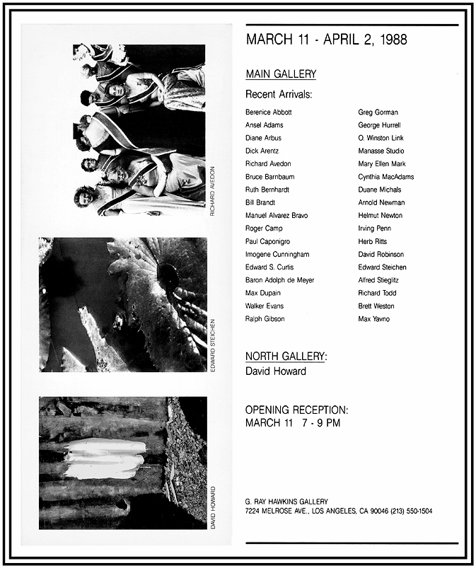 David Howard Photography G. Ray Hawkins Gallery Exhibit David Howard Photography