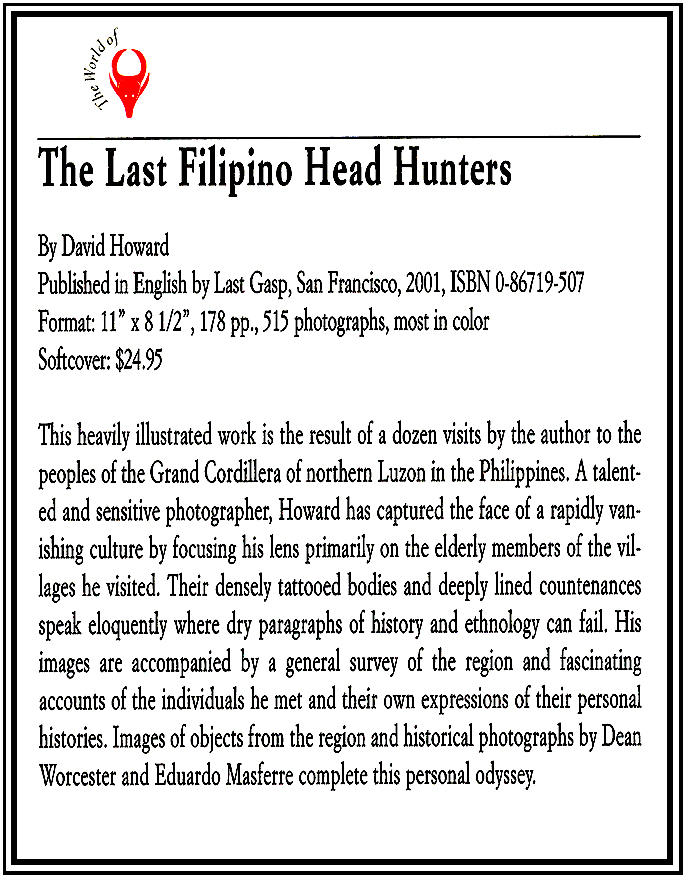 David E. T. Howard Photographer Artist The Last FilipinoHead Hunters Booh David E. T. Howard Photographer Artist