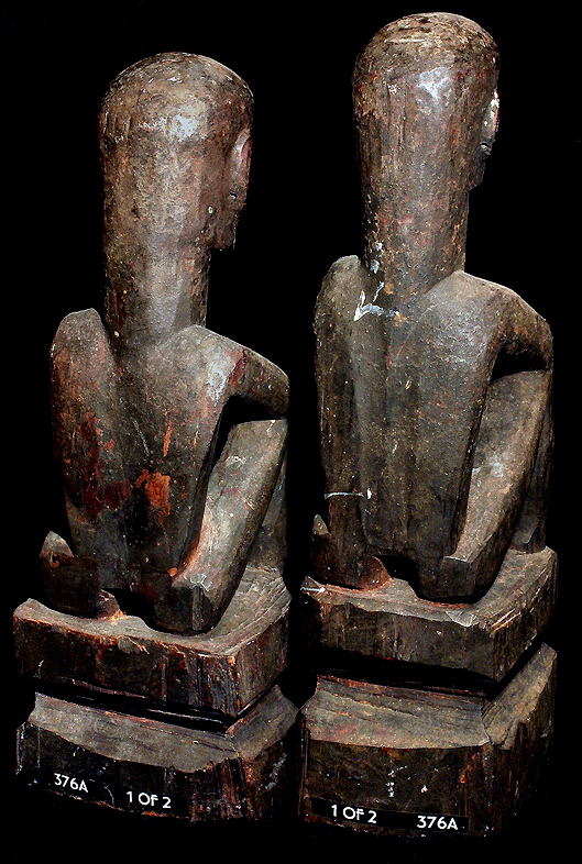 Ifugao Bulul Statues Back View