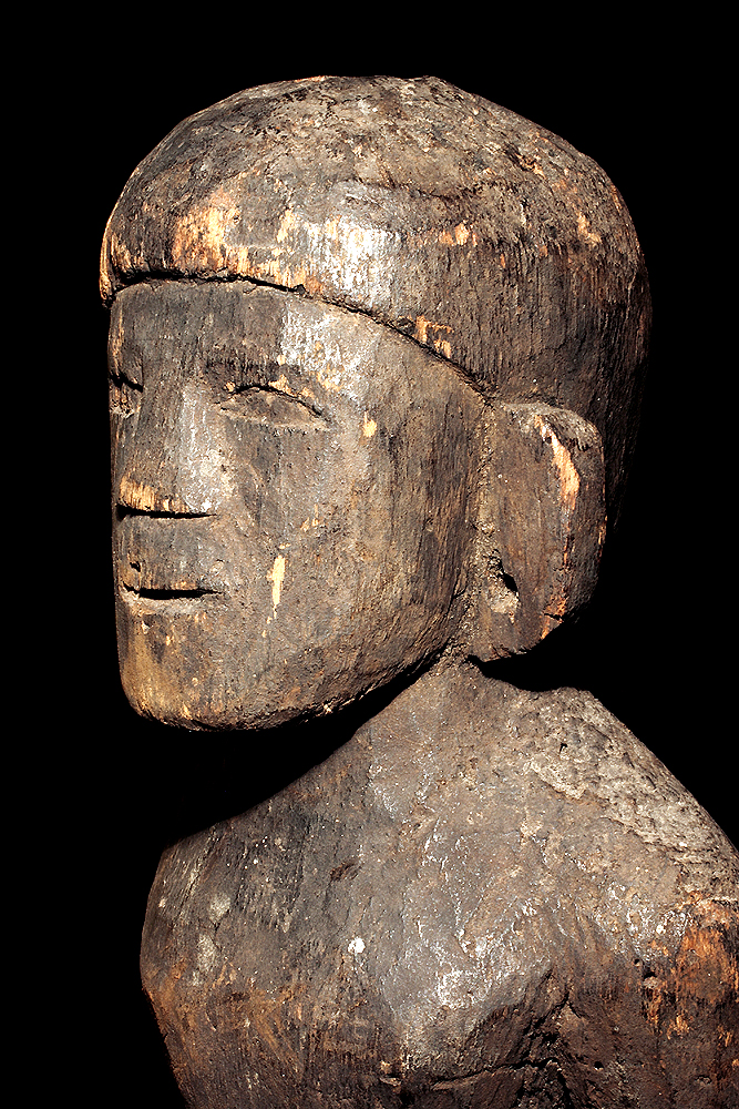 IFUGAO RICE GOD STATUE DETAIL OF HEAD