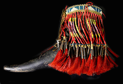 NATIVE AMERICAN CEREMONIAL BUFFALO HORN CUP