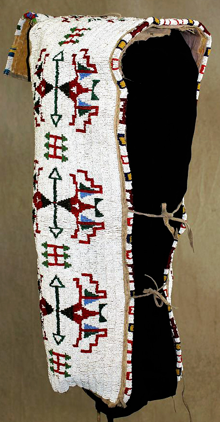 DAVID HOWARD TRIBAL ART SIOUX BEADED HIDE NATIVE AMERICAN CRADLE