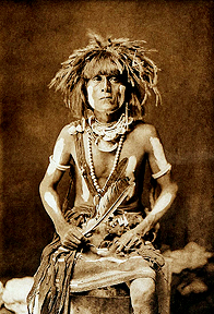 EDWARD CURTIS WALPI SNAKE PRIEST WITH DAY PAINT DAVID HOWARD TRIBAL ART