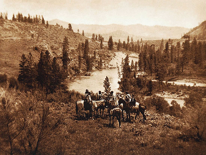 SPOKANE CAMP EDWARD CURTIS GRAVURE DAVID HOWARD TRIBAL ART