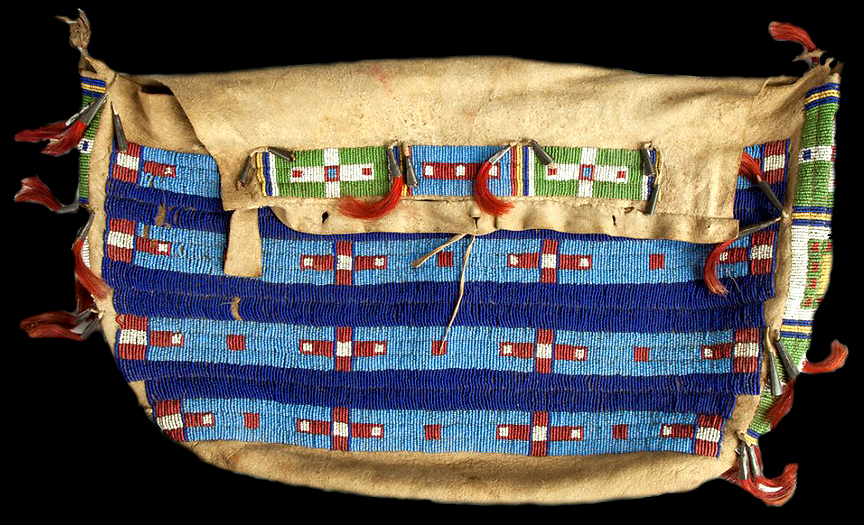 NATIVE AMERICAN CHEYENNE BEADED POSSIBLE BAG DAVID HOWARD TRIBAL ART