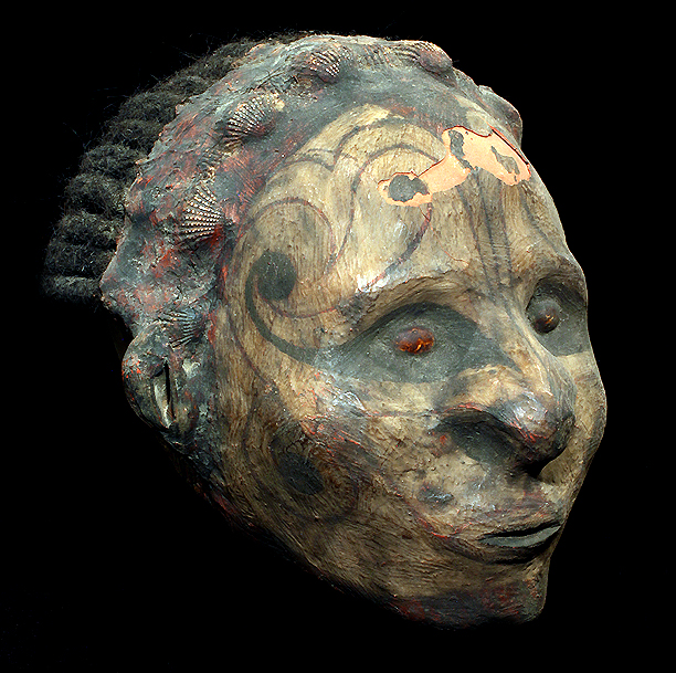 David Howard Tribal Art Asmat Over Modeled Human Skull