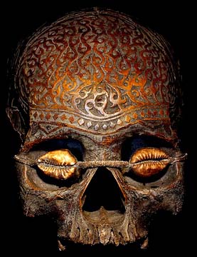 DAYAK HUMAN TROPHY SKULL DAVID HOWARD TRIBAL ART