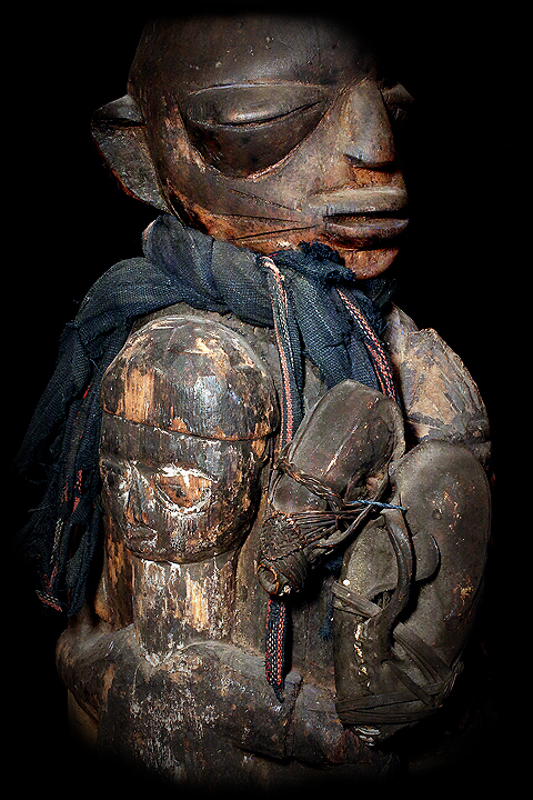 Skulls on Ibeji Yoruba Statue David Howard Tribal Art