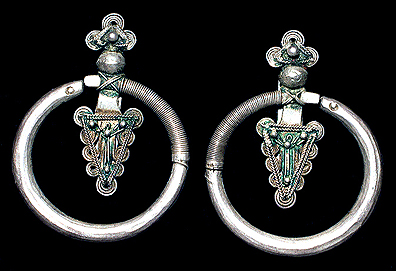 VIETNAMESE SILVER EARRINGS DAVID HOWARD TRIBAL ART