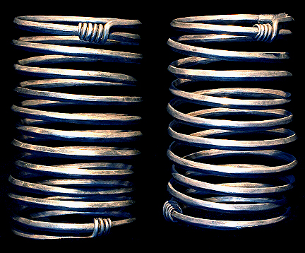 LAOTIAN COILED SILVER BRACELETS