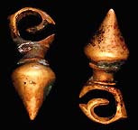 DAYAK BRASS EARRING PAIR DAVID HOWARD TRIBAL ART