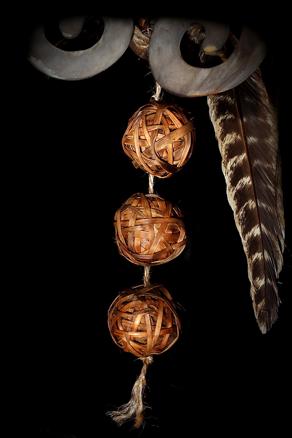 Asmat Pom Pom Ball Decorated Human Skull David Howard Tribal Art