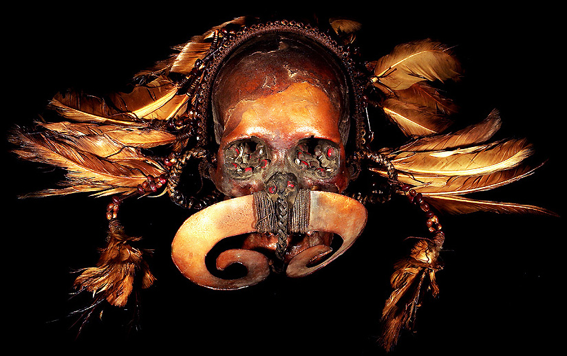 ASMAT SKULL DECORATED ANCESTOR DAVD HOWARD TRIBAL ART