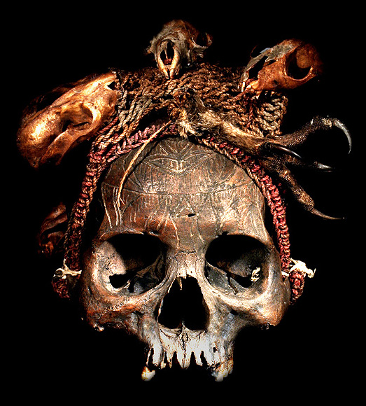 DAYAK SKULL DAVID HOWARD TRIBAL ART