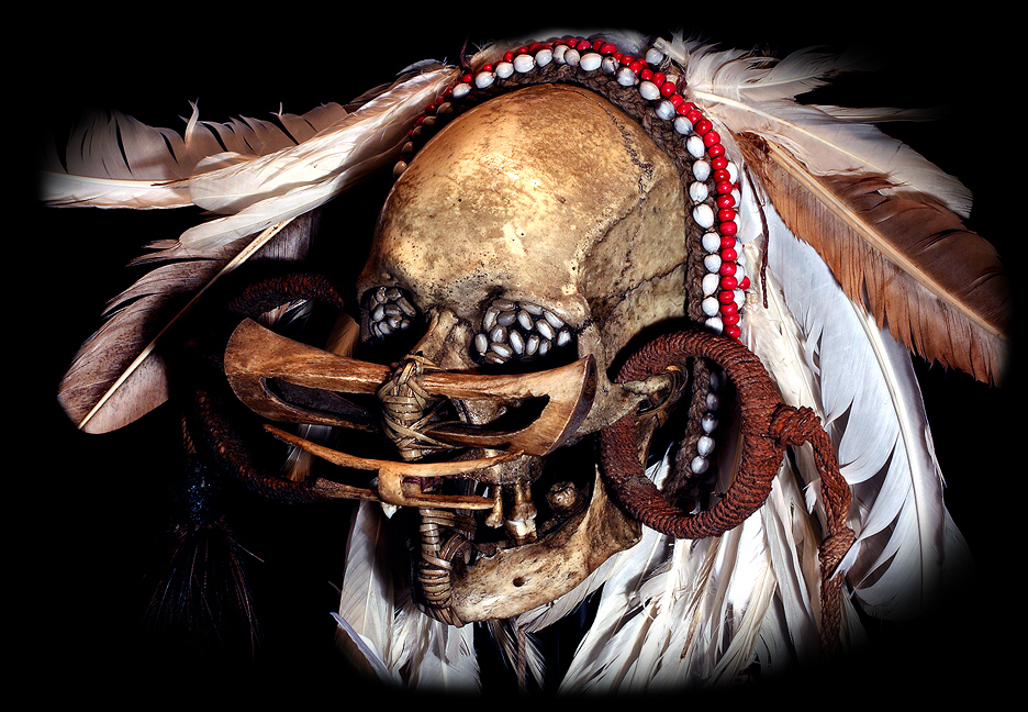 ASMAT REAL HUMAN SKULL