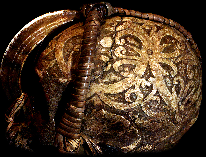 INDONESIAN HEADHUNTING HUMAN TROPHY SKULL