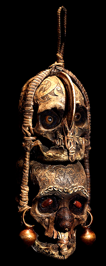 HEADHUNTING TRIBAL ART TROPHY SKULLS