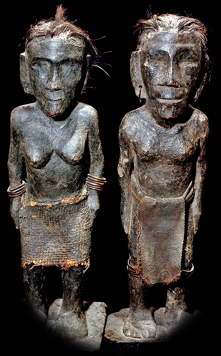 Bulul Standing Statue Pair