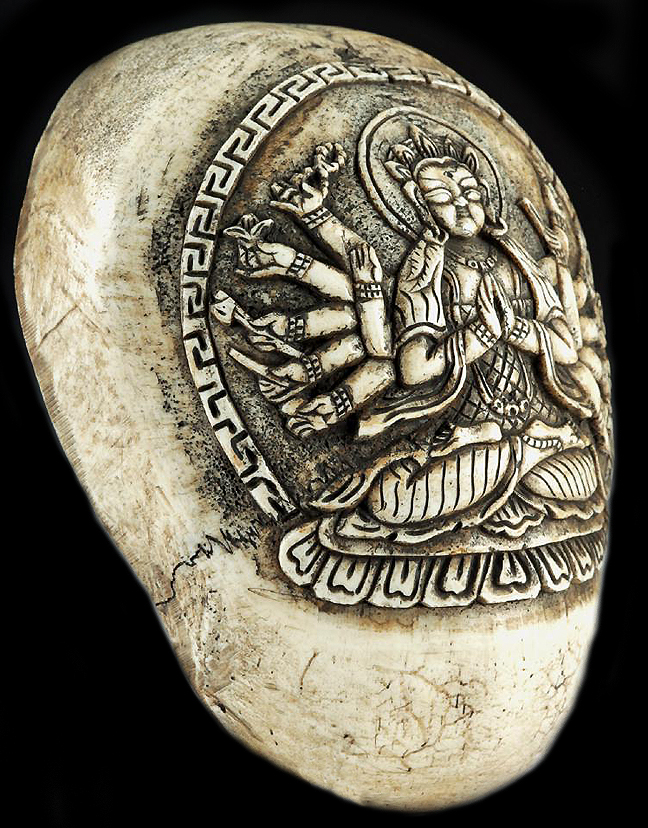 David Howard Tribal Art Kapala Skull Cap