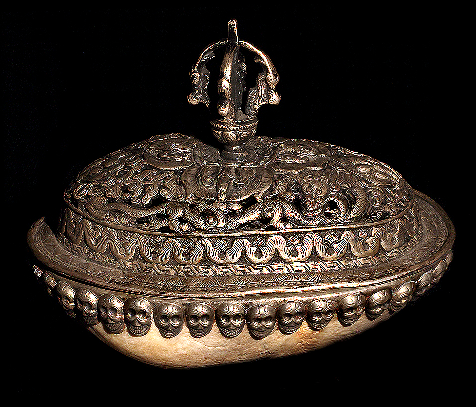 KAPALA SKULL CAP AND SILVER COVER EXHIBITED RIPLEY MUSEUM NEW YORK