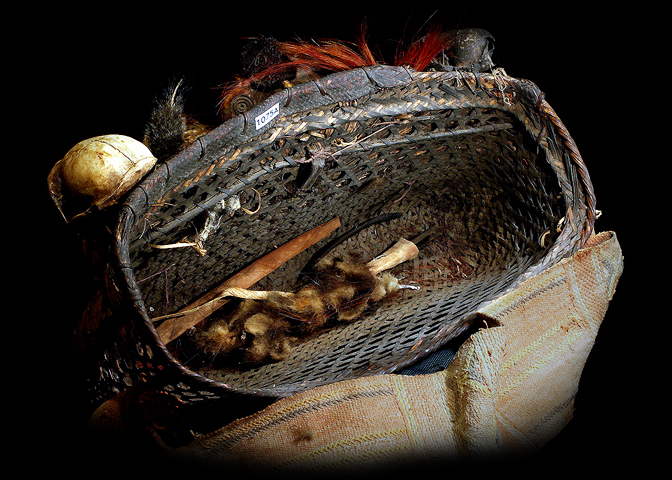 NAGA HEAD TAKING BASKET WITH CONTENTS