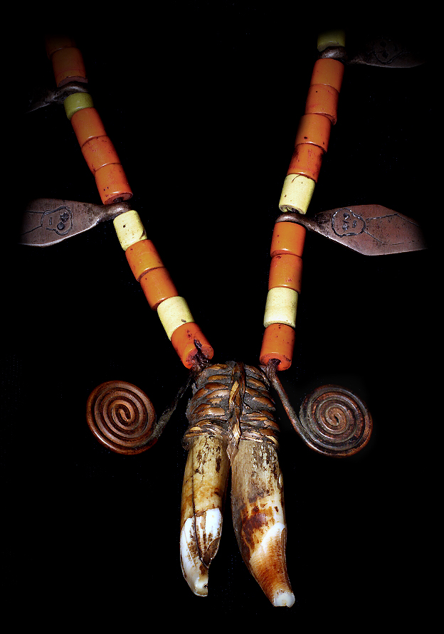 David Howard Tribal Art Naga Bear Tooth Necklace