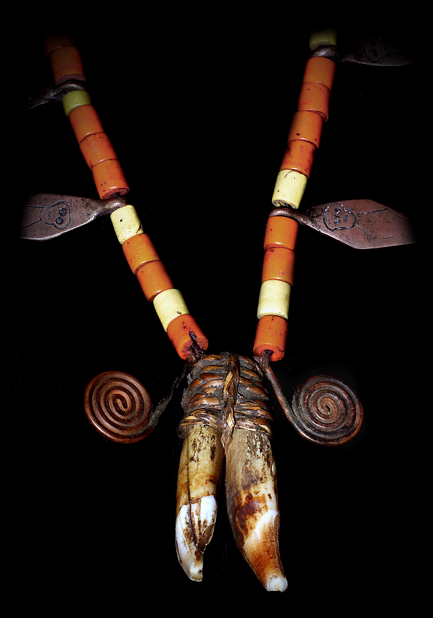 David Howard Tribal Art Naga Bear Tooth Necklace