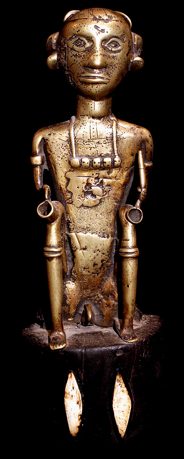 NAGA WARRIOR BRASS STATUE DAVID HOWARD TRIBAL ART